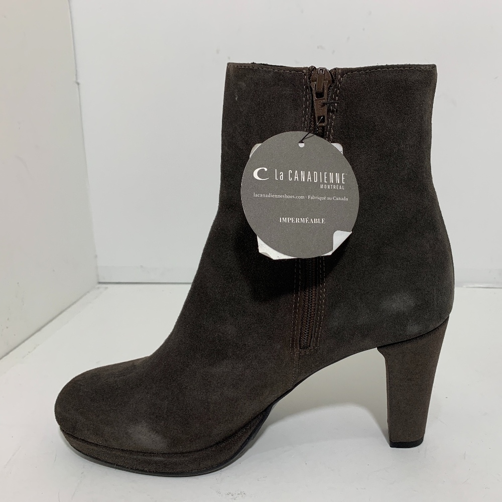 La Canadienne Brown Suede Waterproof Ankle Boots - Picture 7 of 8